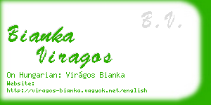 bianka viragos business card